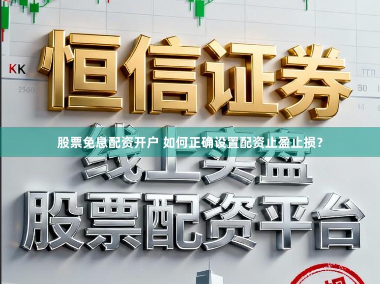 股票免息配资开户 如何正确设置配资止盈止损？